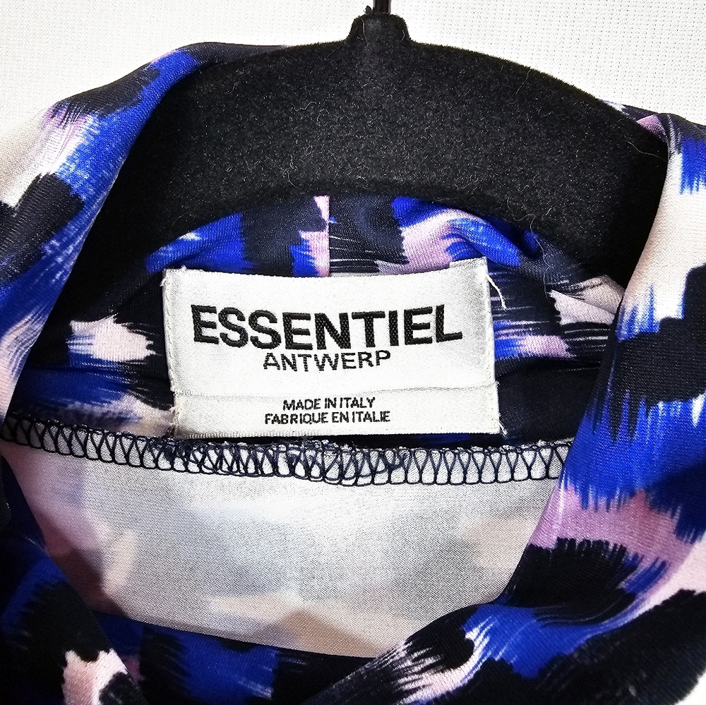 Essentiel Antwerp Leopard Print Turtleneck Top - Blue and Purple - Picture 4 of 5